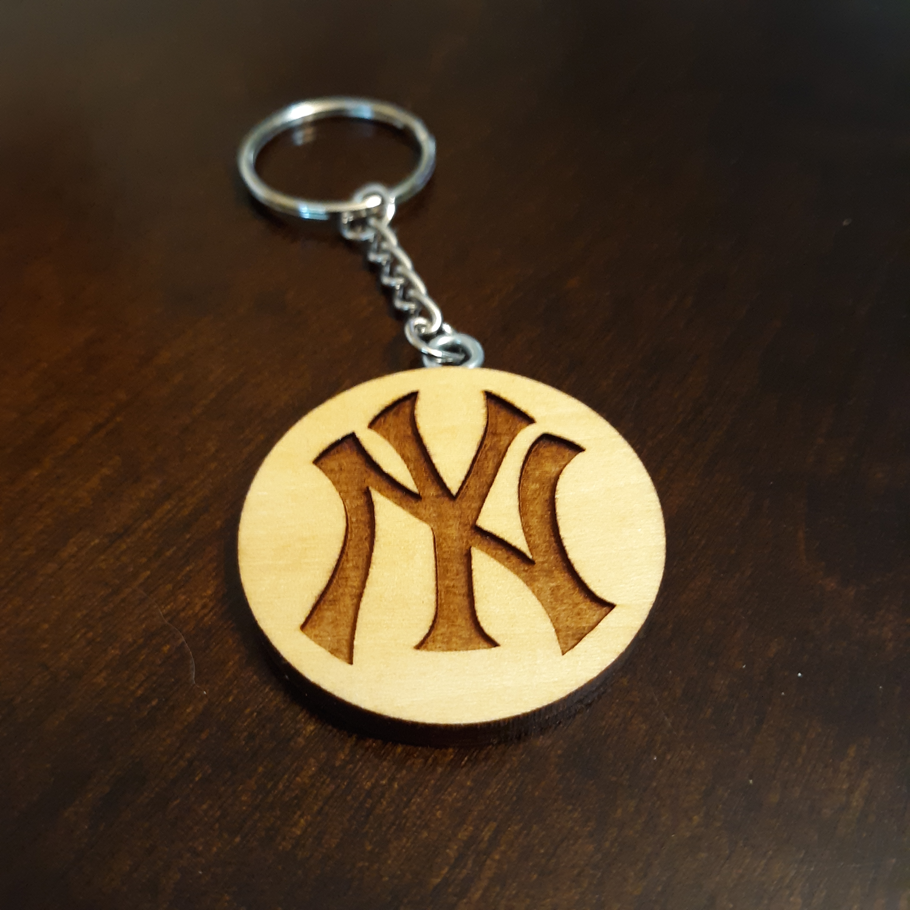 New York Yankees Keychain Fishburn Custom Engraving