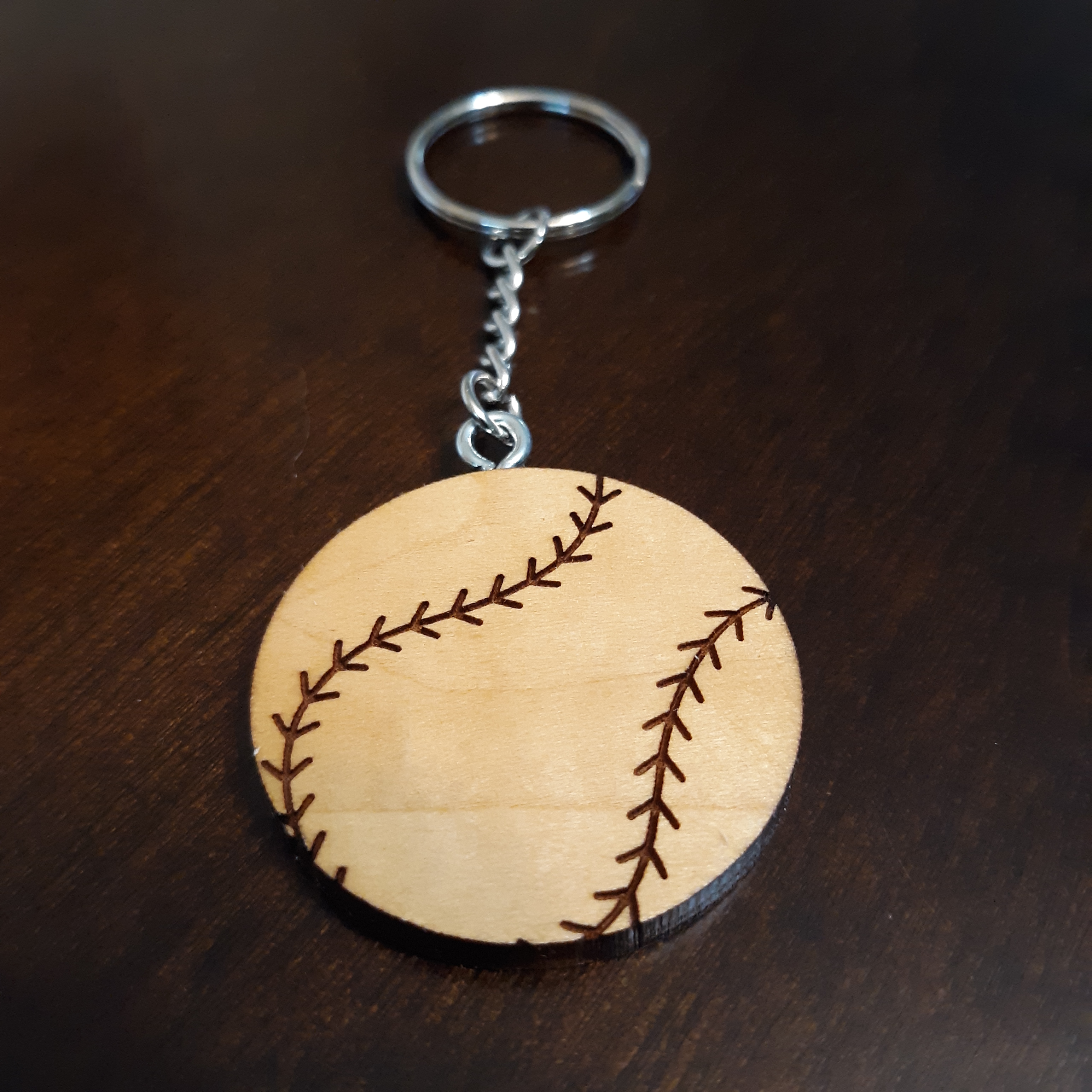 Baseball Keychain Fishburn Custom Engraving