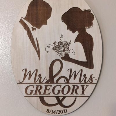 Mr & Mrs Wedding Plaque